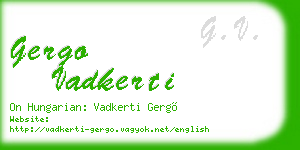 gergo vadkerti business card